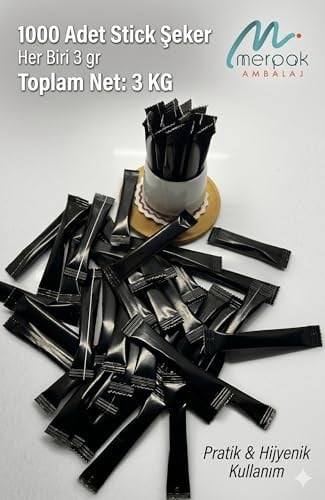 Merpak Şeker Stick Siyah 3 gr x 1000 Adet