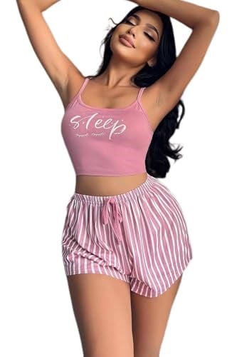 Merry See Askılı Sleep Basklı Sortlu Pijama Takımı