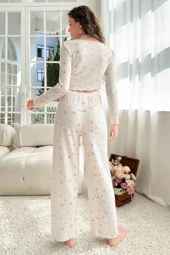 Merry See Özel Örme Kumaş Baskılı Uzun Kollu Pijama Takımı