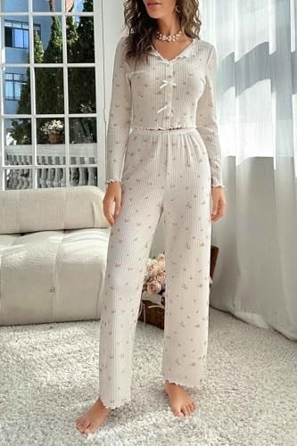 Merry See Özel Örme Kumaş Baskılı Uzun Kollu Pijama Takımı