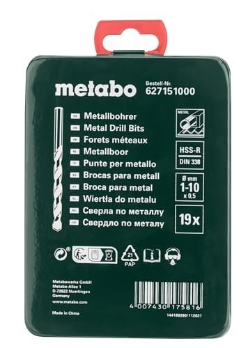 Metabo 627151000 HSS-R Matkap Uç Seti, 19 Parça