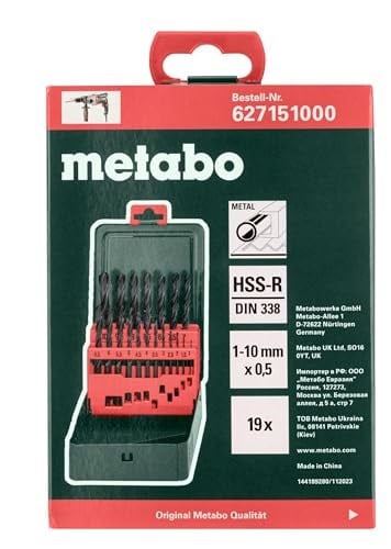 Metabo 627151000 HSS-R Matkap Uç Seti, 19 Parça