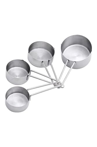 Metal Paslanmaz Ölçü Kaşıkları Ölçek Seti 4 Lü
