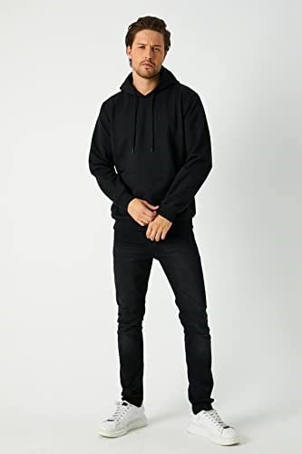 Metalic Siyah-Gri-Lacivert 3lü Erkek Kapüşonlu Kanguru Cepli Sweatshirt