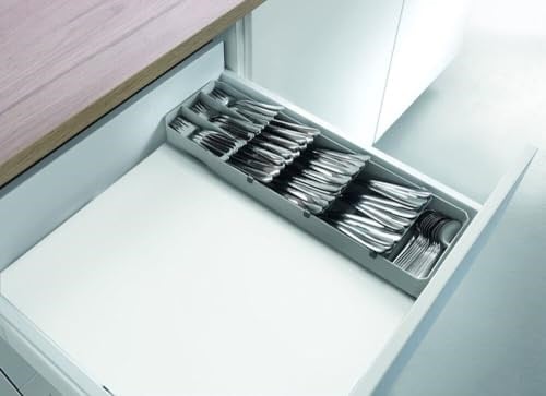 Metaltex Çatal Bıçak Takımı Düzenleyici, Gri ve Siyah, 40-49 cm
