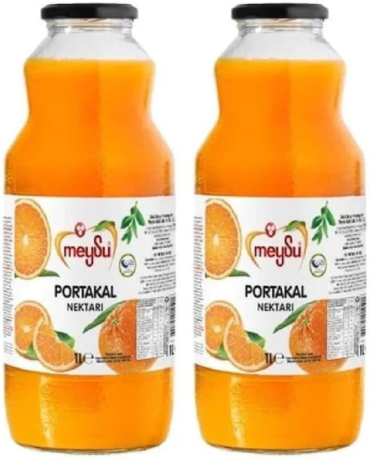 Meysu 1 Litre Portakal Nektarı Şişe 2li paket