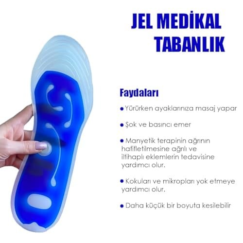 MG04 - Silikon Masaj | Masaj Yapan, Kan Akışını Artıran, Dinamik Sıvı Dolu, Konfor Iç Tabanlık