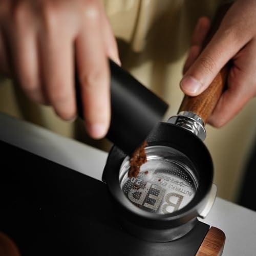 MHW-3BOMBER 58 mm Espresso Filtre Sepeti, 20g Çift Katmanlı Paslanmaz Çelik Yüksek Hassasiyetli Ekstraksiyon Portafilter Sepet Filtresi Çoğu 58 mm Portafiltreye Uyar, Ridged, FB5629-OS