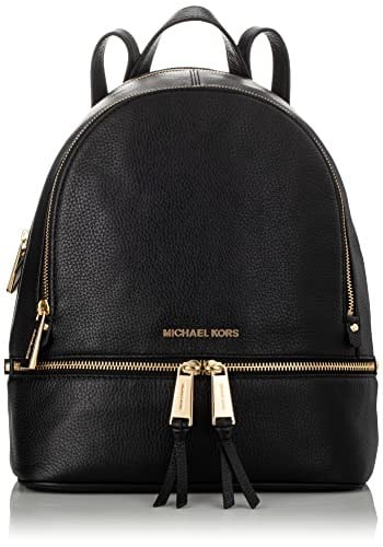 Michael Kors Kadın Rhea Zip Sırt Çantası Çanta, Siyah, 25.4x29.9x11.4 santimetre