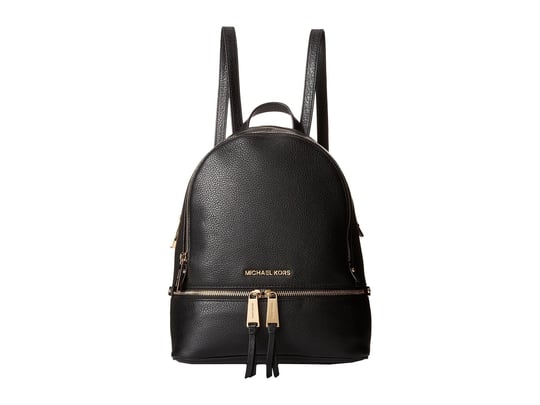 Michael Kors Kadın Rhea Zip Sırt Çantası Çanta, Siyah, 25.4x29.9x11.4 santimetre