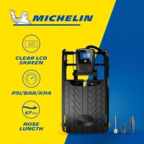 Michelin MC12209 Dijital Basınç Göstergeli Çift Pistonlu Ayak Pompası