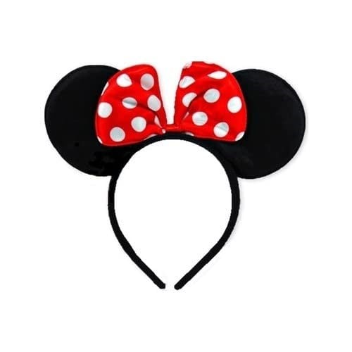 Mickey -Mini Mouse Taç Fiyonklu Taç (Kırmızı) - Seçenekler: Kırmızı, Pembe