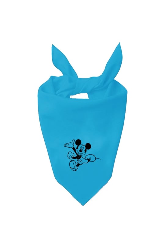 Mickey Mouse Tasarım Tek Renk Fular