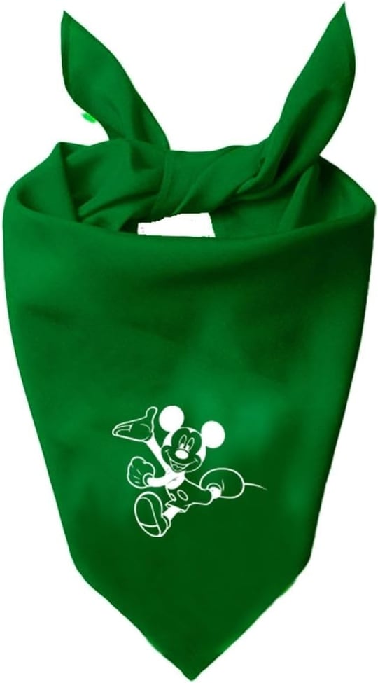 Mickey Mouse Tasarım Tek Renk Fular