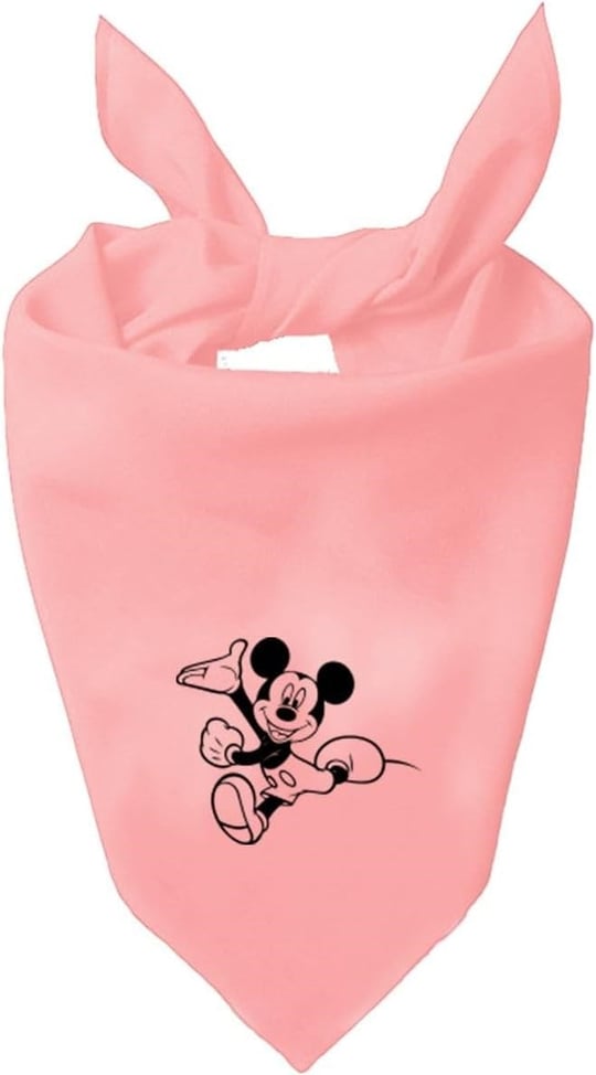 Mickey Mouse Tasarım Tek Renk Fular