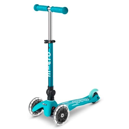 Micro Mini Scooter Deluxe Foldable 3 Tekerlekli Scooter LED Ocean Blue