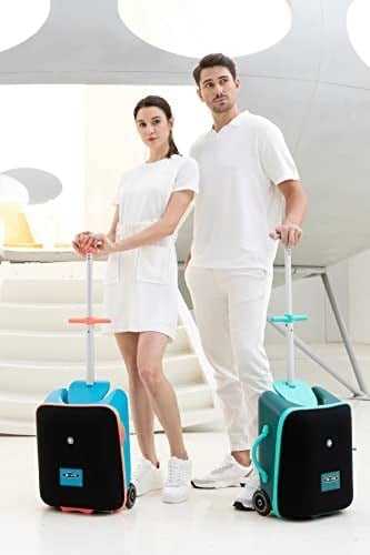 Micro Ride On Luggage Eazy Katlanabilir Scooter Bagaj Çanta Yeşil, 22 L Depolama, Seyahat ve El Bagajı için Uygun