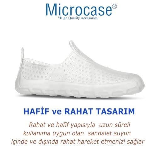 Microcase Unisex Kaymaz Taban Deniz Havuz Doğa Rafting Ayakkabısı Şeffaf Tasarım-AL4496 (Şeffaf, 44-45)