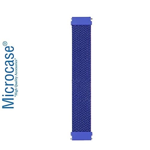 Microcase Universal 20 mm Akıllı Saatler için 155 mm Esnek Hasır Örgü Kordon Kayış - KY33