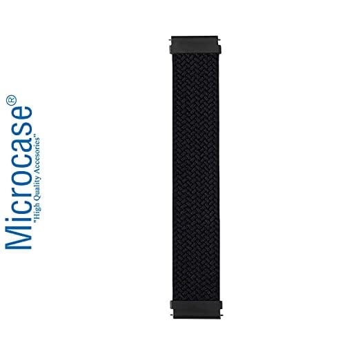 Microcase Universal 20 mm Akıllı Saatler için 155 mm Esnek Hasır Örgü Kordon Kayış - KY33