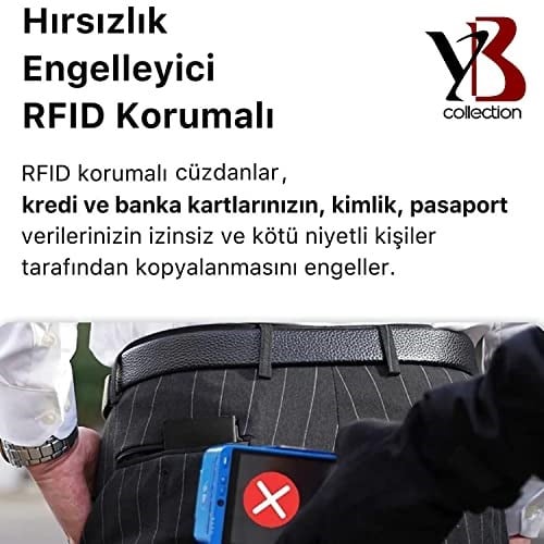 Microcase YB Collection Otomatik Mekanizmalı Kutulu Rfid Korumalı Para ve Kartlık Bölmeli Deri Cüzdan - AL3639 (Koyu Kahve)