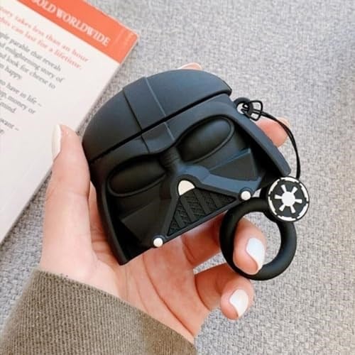 Microsonic Airpods 4.Nesil/ANC Kılıf Cartoon Figürlü Silikon Crtn-Fgr-Drth-Vdr [AirPods 4 ile Uyumlu Kılıf - Black] - Seçenekler: AirPods 1 / 2, AirPods Pro 2. Nesil, AirPods 3...