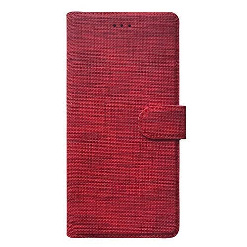 Microsonic Reeder P13 Blue için Kılıf Fabric Book Wallet Kırmızı [P13 Blue ile Uyumlu Kılıf - Kırmızı]