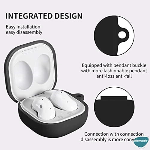 Microsonic Samsung Galaxy Buds 2 için Kılıf Mat Silikon Kırmızı [Buds 2 ile Uyumlu Kılıf - Kırmızı]