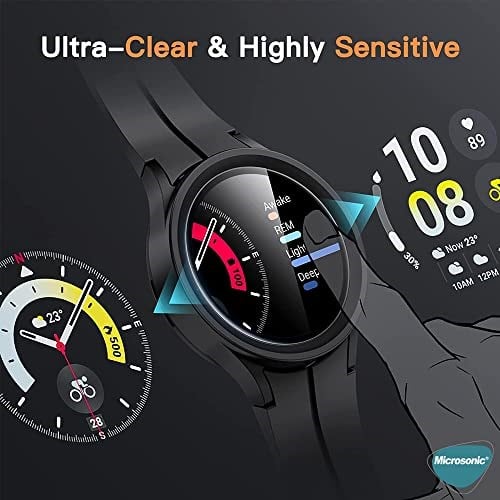 Microsonic Samsung Galaxy Watch 8 44mm Tam Kaplayan Nano Cam Ekran Koruyucu Siyah [Galaxy Watch 8 44mm ile Uyumlu Ekran Koruyucu - Siyah] - Seçenekler: Samsung Galaxy Watch Active 2 40mm...