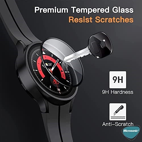 Microsonic Samsung Galaxy Watch 8 44mm Tam Kaplayan Nano Cam Ekran Koruyucu Siyah [Galaxy Watch 8 44mm ile Uyumlu Ekran Koruyucu - Siyah] - Seçenekler: Samsung Galaxy Watch Active 2 40mm...