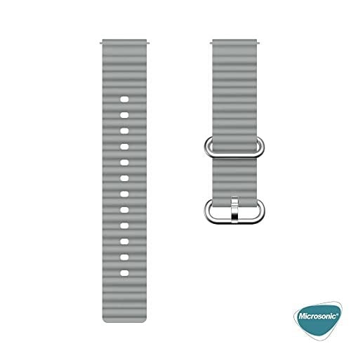 Microsonic Xiaomi Watch S3 için Kordon Ocean Band Gri [Watch S3 ile Uyumlu Kordon - Gri]