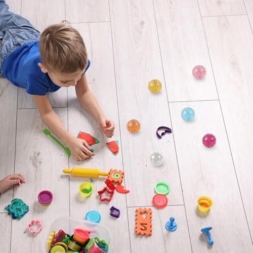 MIDELONG Parlak Kabarık Toplar, 32 mm Renkli Kauçuk Sıçrama Topları, Açık Hava Doğum Günü Partisi Hediye Çantaları için, 12li Paket