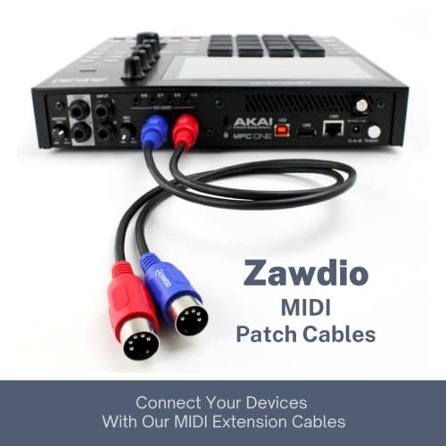 MIDI Patch Kablo Seti 2-5 Pin DIN Erkek - Erkek 18 inç Uzatma Adaptörü Kabloları