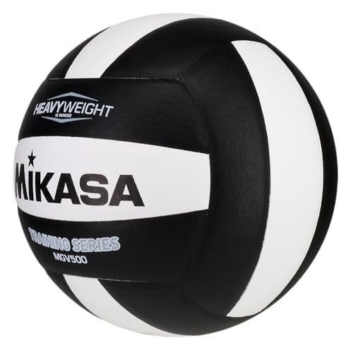 Mikasa MGV500 Heavy Weight Training Indoor Volleyball, Black/White