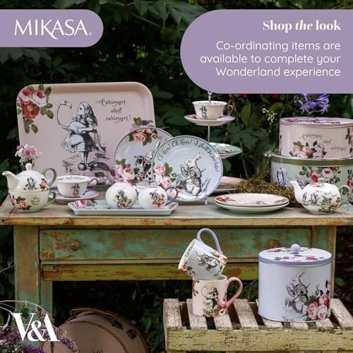 MIKASA x V&A Alice in Wonderland Teneke Bisküvi Kutusu 18x15cm, MKALBISCUIT