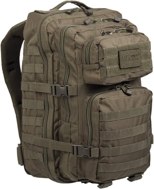 Mil-Tec Ranger Assault Pack - Sağlam Dayanıklı Hafif Çok Yönlü Taktik Açık Hava Kamp Yürüyüş Sırt Çantası Ayarlanabilir Yastıklı Omuz Askıları ve MOLLE Döngüleri ile