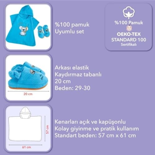 Milk Moo Soft Cuddles Milk&Moo Çocuk Panço ve Ev Terliği Cool Koala