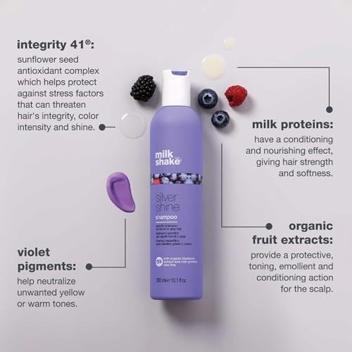 Milk Shake Silver Shine Beyaz Gri ve Platin Saçlar İçin Sülfatsız Mor Tonlama Şampuanı 300ml