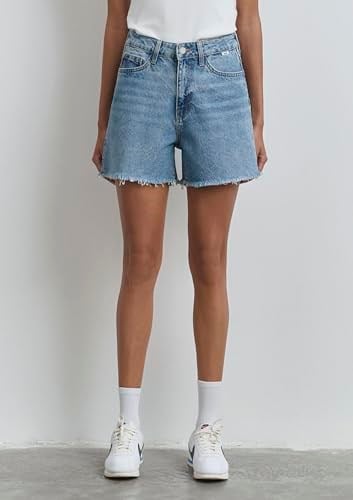 Millie 90lar Koyu Mavi Jean Şort 1458987073
