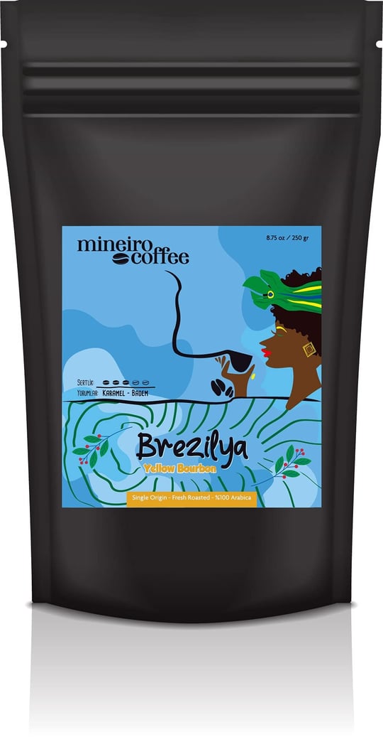 Mineiro Coffee Brezilya Yellow Bourbon Single Origin Moka Pot Kahve 250 Gr