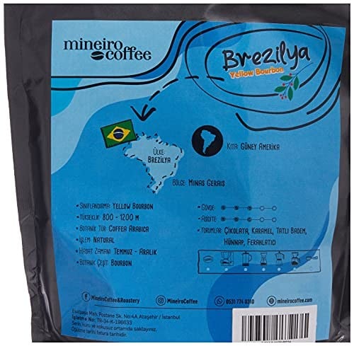 Mineiro Coffee Brezilya Yellow Bourbon Single Origin Moka Pot Kahve 250 Gr