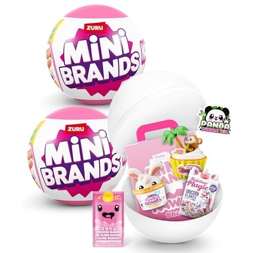 Mini Brands ZURUdan Kawaii Kapsül, Sürpriz Kawaii koleksiyon minisi, Kör Ambalaj, Japon Temalı koleksiyon (2 Paket)