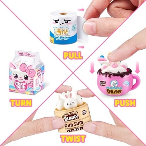 Mini Brands ZURUdan Kawaii Kapsül, Sürpriz Kawaii koleksiyon minisi, Kör Ambalaj, Japon Temalı koleksiyon (2 Paket)