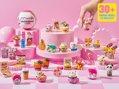 Mini Brands ZURUdan Kawaii Kapsül, Sürpriz Kawaii koleksiyon minisi, Kör Ambalaj, Japon Temalı koleksiyon (2 Paket)