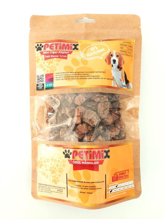Mini Ciğer Küpleri 100g Köpek Ödül Maması