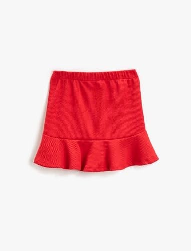 Mini Etek Fırfırlı Beli Lastikli
