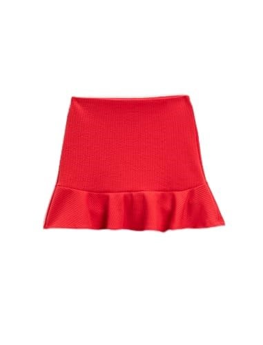 Mini Etek Fırfırlı Beli Lastikli