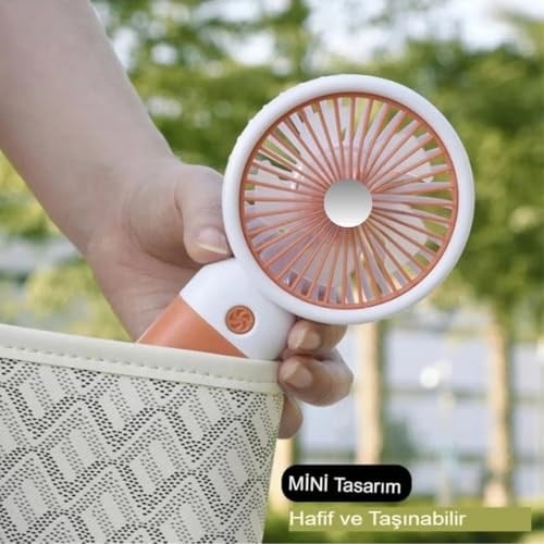 Mini Fan Masaüstü Taşınabilir Telefon Stantlı Vantilatör 2 Özellik Bir Arada Taşınabilir Masaüstü Vantilatör Yüksek Hızlı Asorti Renk 1 Adet