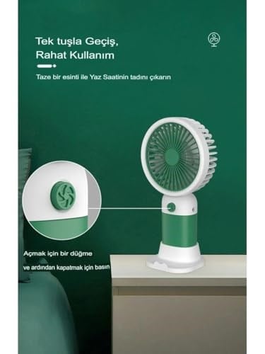 Mini Fan Masaüstü Taşınabilir Telefon Stantlı Vantilatör 2 Özellik Bir Arada Taşınabilir Masaüstü Vantilatör Yüksek Hızlı Asorti Renk 1 Adet