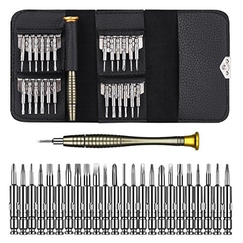 Mini tornavida seti, 25i 1 arada, hassas mıknatıslanabilir, değiştirilebilir uçlar, tornavida kiti, onarım seti, cep telefonu, iPhone, dizüstü bilgisayar, bilgisayar, tablet, gözlük ve diğer elektron